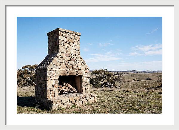 Rustic Stone Fireplace