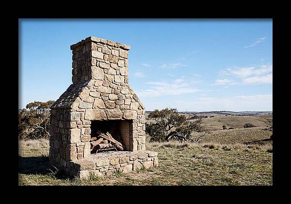 Rustic Stone Fireplace