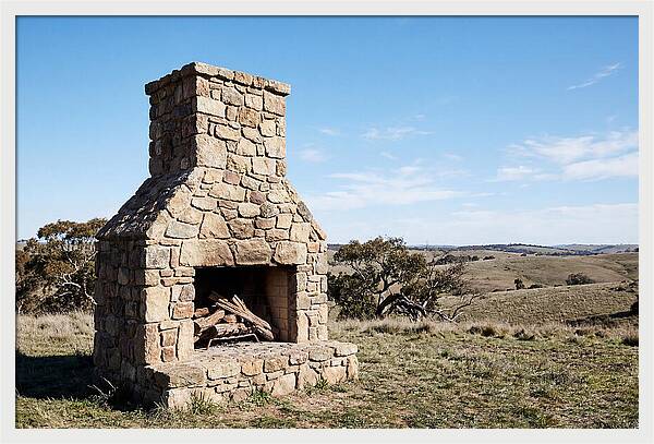 Rustic Stone Fireplace