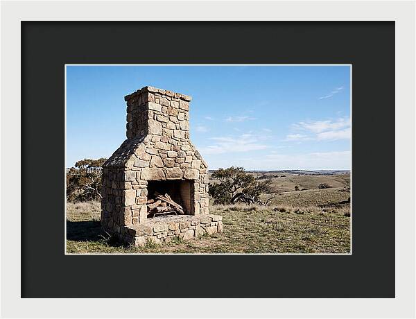 Rustic Stone Fireplace