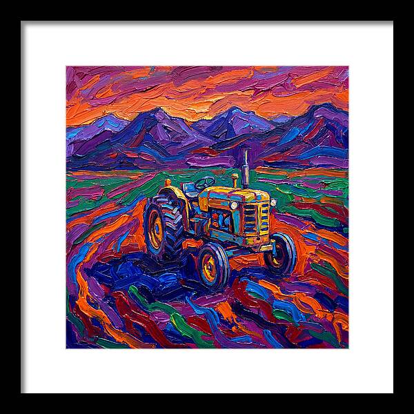 Rustic Tractor Amidst Lush Fields