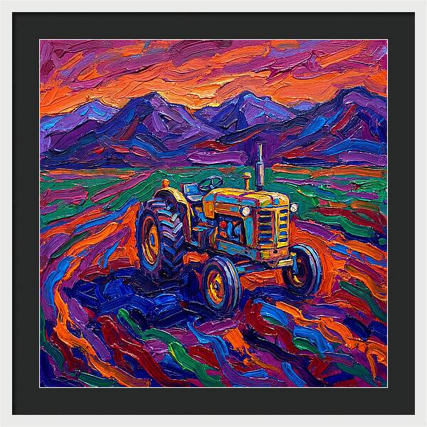 Rustic Tractor Amidst Lush Fields
