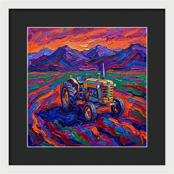 Rustic Tractor Amidst Lush Fields