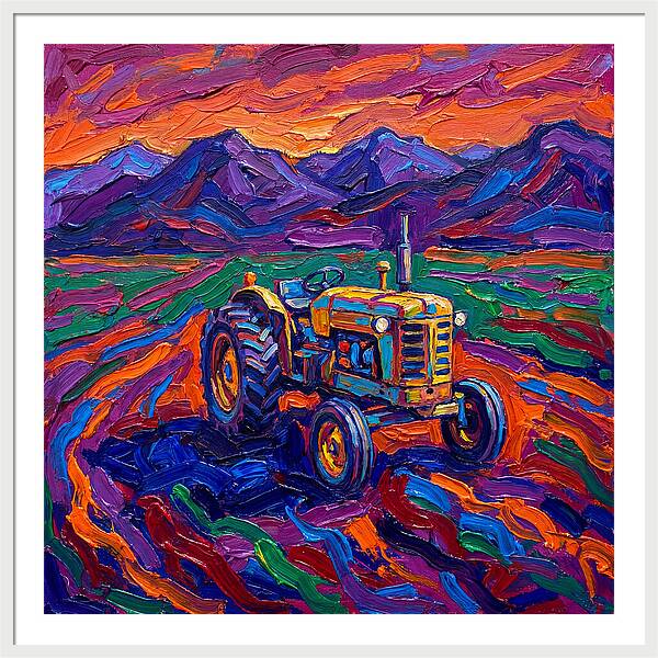 Rustic Tractor Amidst Lush Fields