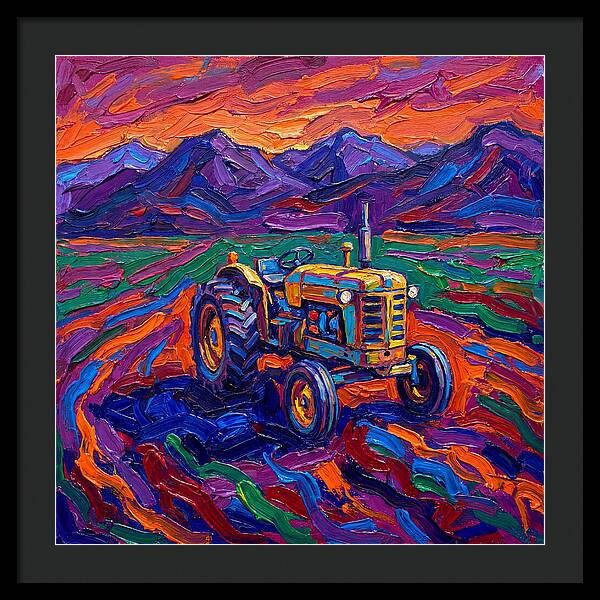 Rustic Tractor Amidst Lush Fields