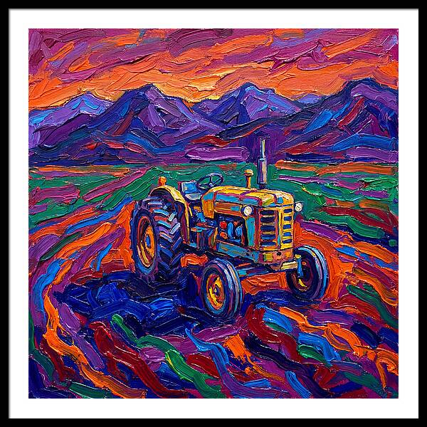 Rustic Tractor Amidst Lush Fields