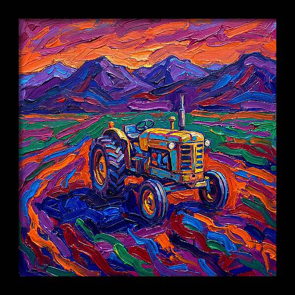 Rustic Tractor Amidst Lush Fields