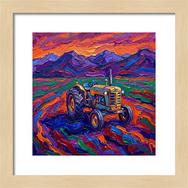 Rustic Tractor Amidst Lush Fields