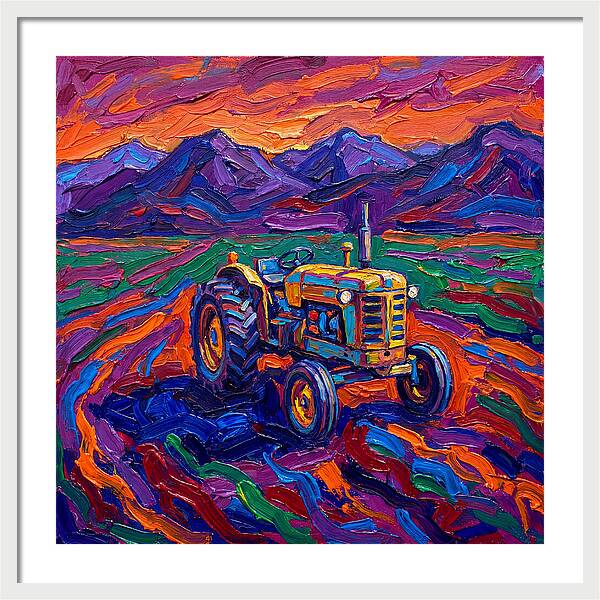 Rustic Tractor Amidst Lush Fields