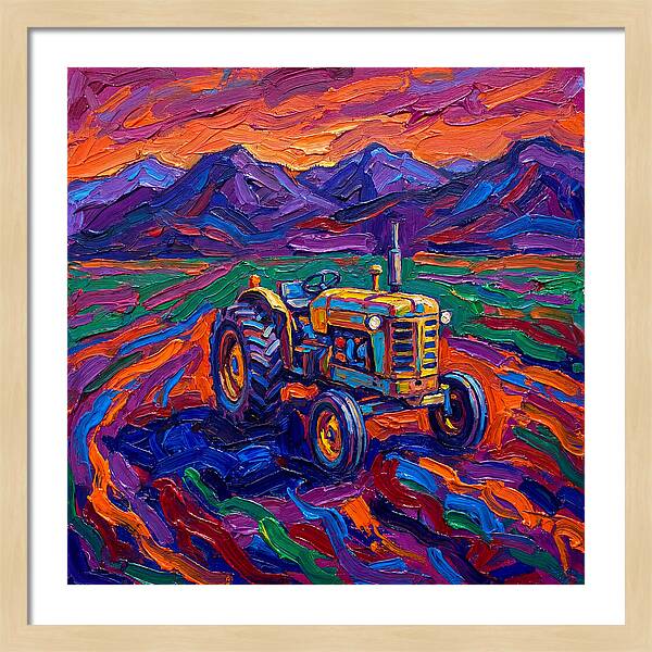Rustic Tractor Amidst Lush Fields