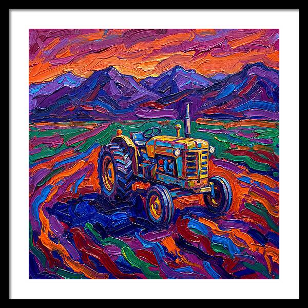 Rustic Tractor Amidst Lush Fields