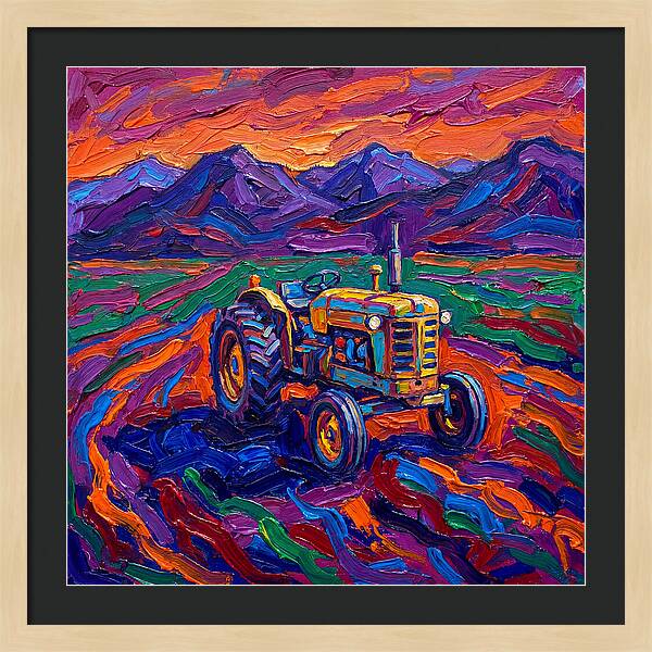 Rustic Tractor Amidst Lush Fields