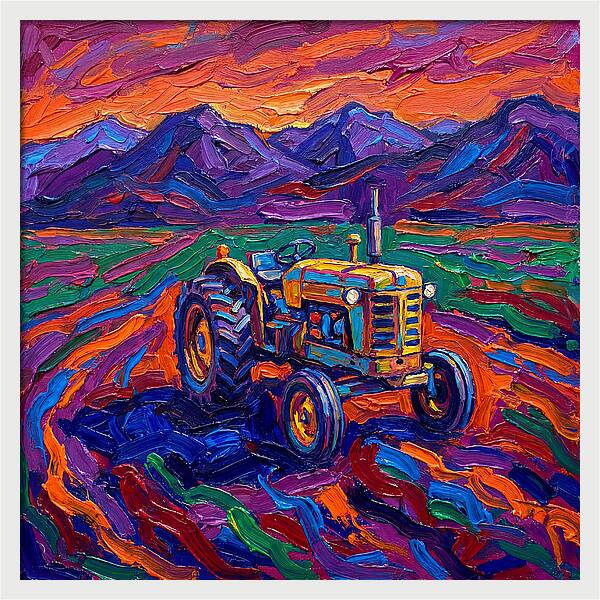 Rustic Tractor Amidst Lush Fields