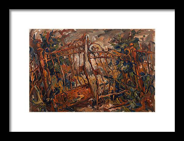 Rusty Gate In Expressionist Style