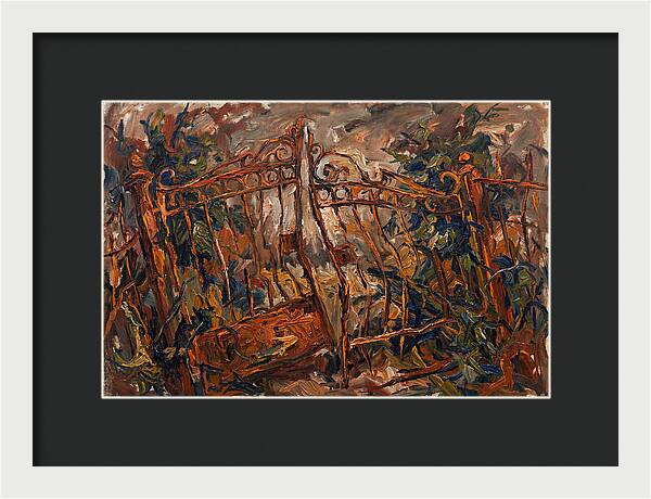 Rusty Gate In Expressionist Style