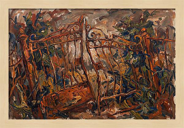 Rusty Gate In Expressionist Style
