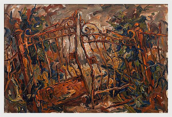 Rusty Gate In Expressionist Style