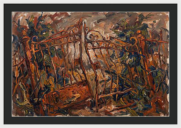 Rusty Gate In Expressionist Style