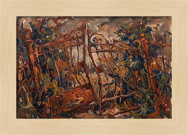Rusty Gate In Expressionist Style