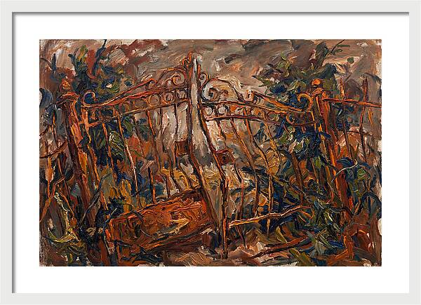 Rusty Gate In Expressionist Style