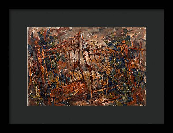 Rusty Gate In Expressionist Style