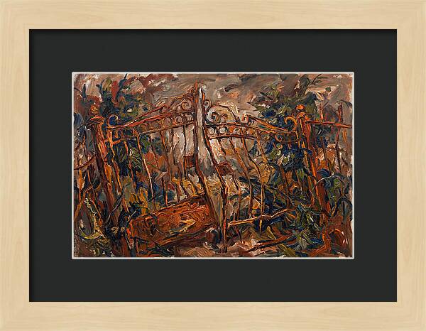 Rusty Gate In Expressionist Style