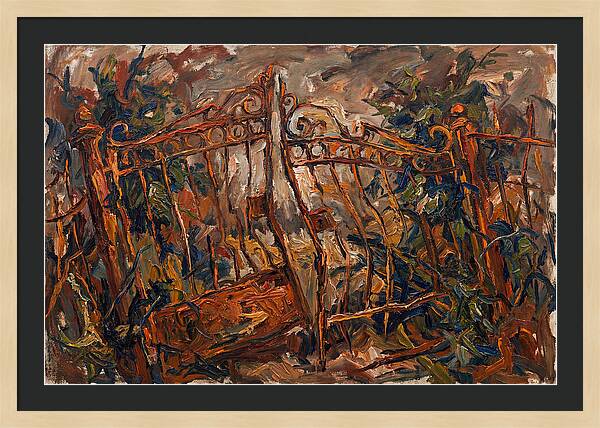 Rusty Gate In Expressionist Style