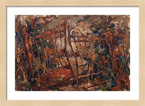 Rusty Gate In Expressionist Style