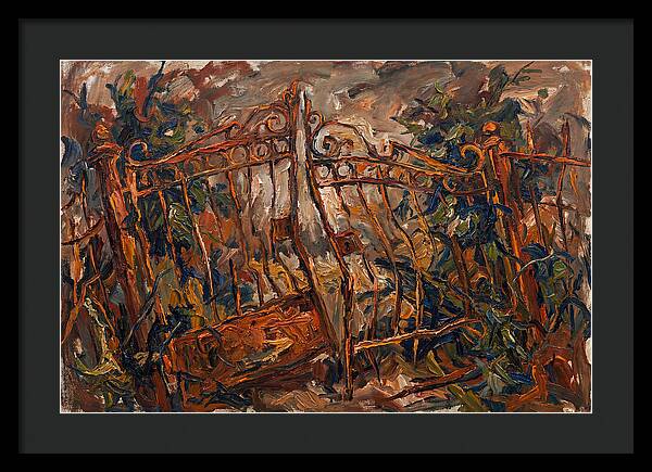 Rusty Gate In Expressionist Style