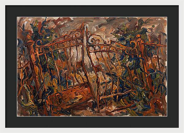 Rusty Gate In Expressionist Style