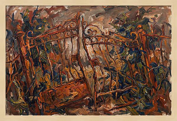 Rusty Gate In Expressionist Style