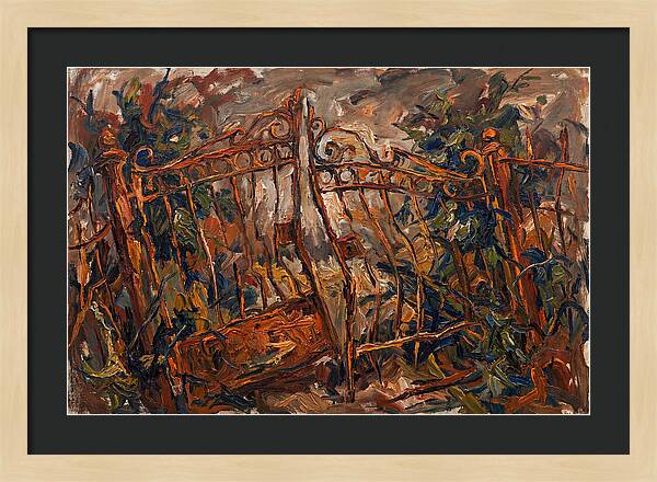 Rusty Gate In Expressionist Style