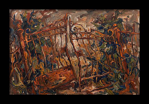 Rusty Gate In Expressionist Style