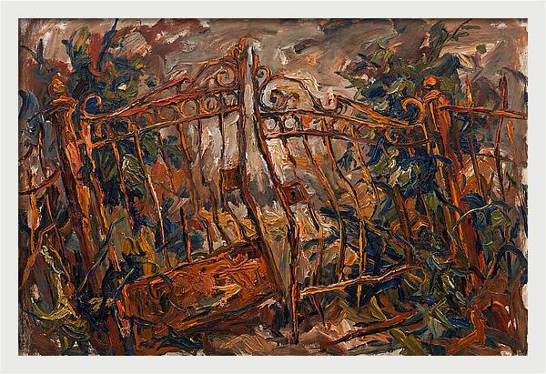 Rusty Gate In Expressionist Style