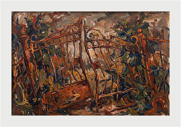 Rusty Gate In Expressionist Style