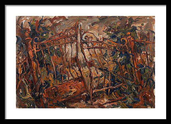 Rusty Gate In Expressionist Style