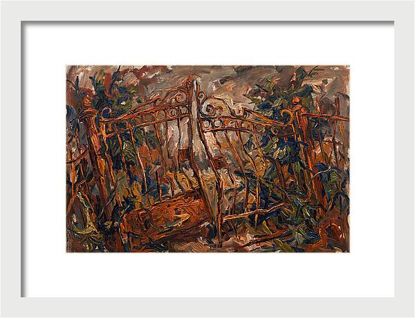 Rusty Gate In Expressionist Style