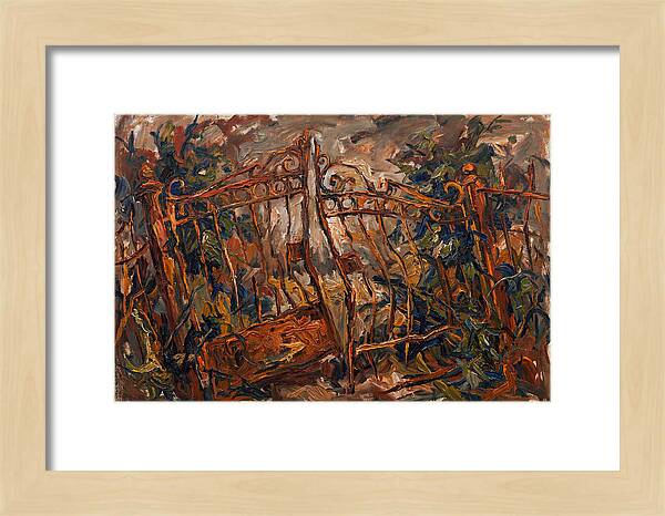 Rusty Gate In Expressionist Style