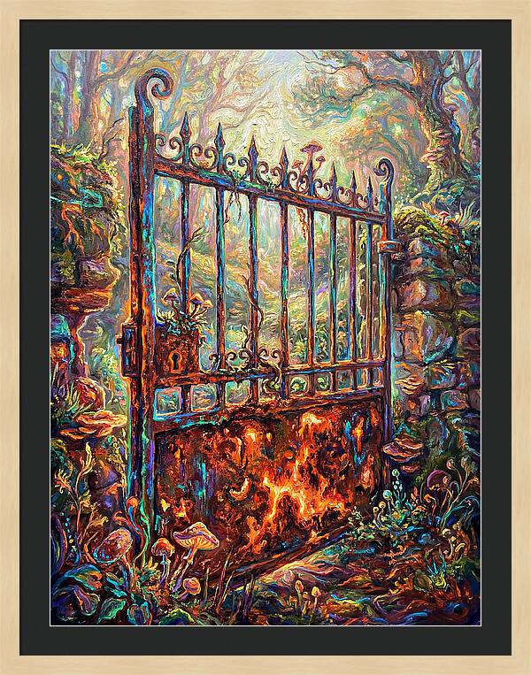 Rusty Gate In Forest