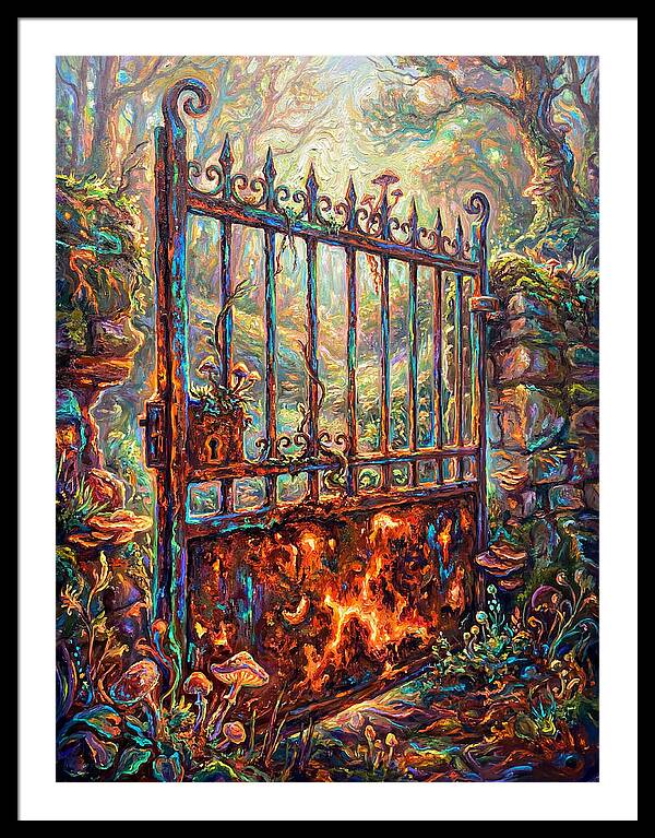 Rusty Gate In Forest