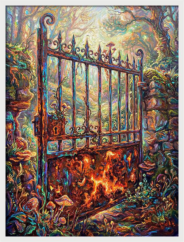 Rusty Gate In Forest