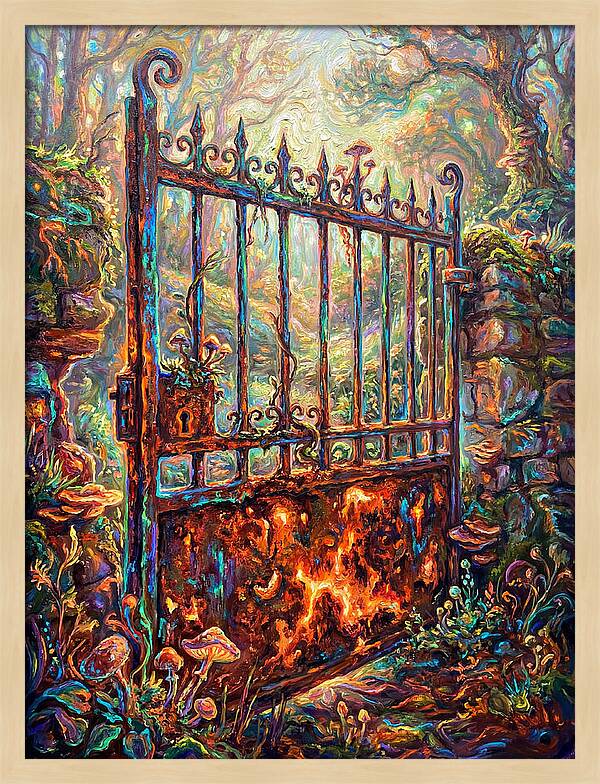 Rusty Gate In Forest