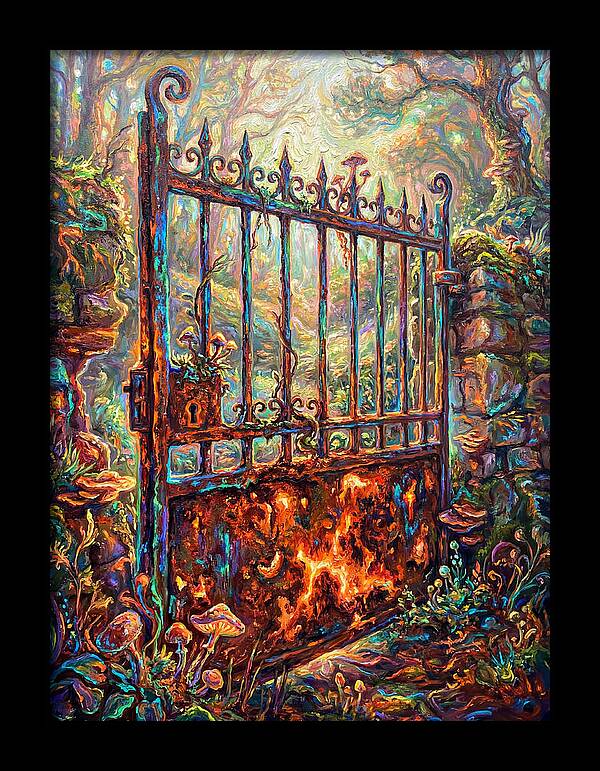 Rusty Gate In Forest