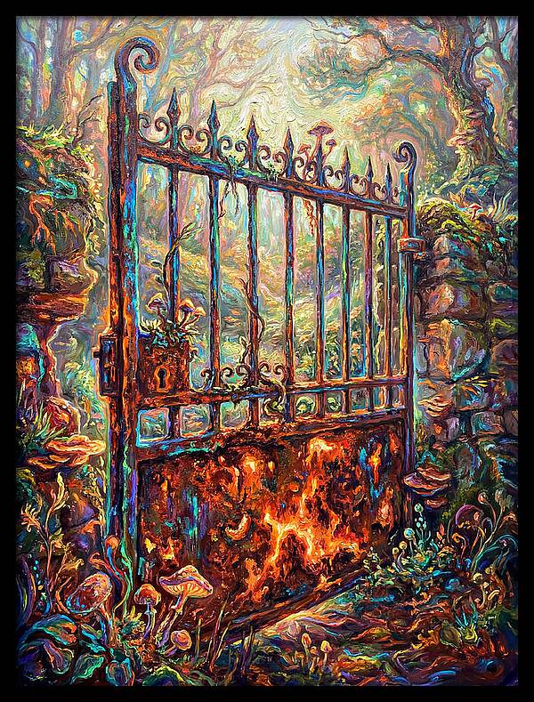 Rusty Gate In Forest