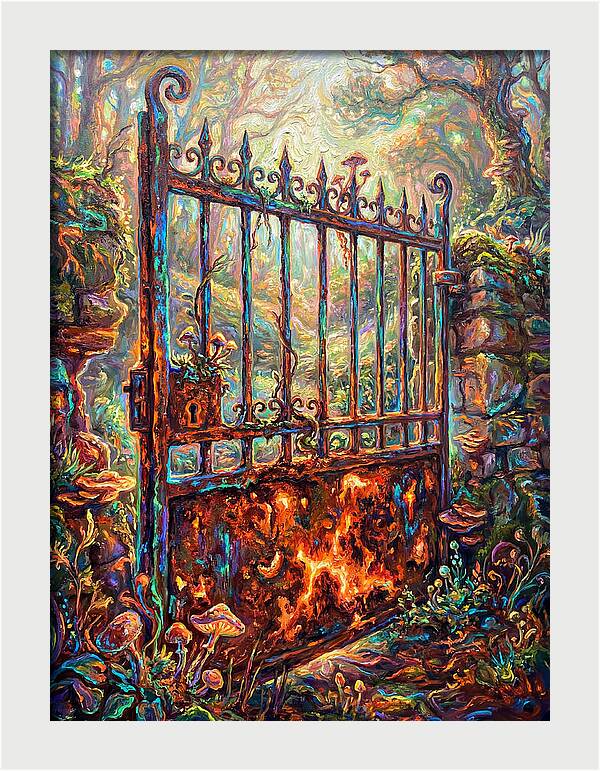 Rusty Gate In Forest