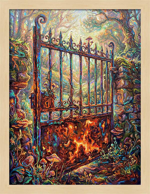 Rusty Gate In Forest