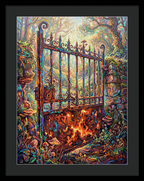 Rusty Gate In Forest