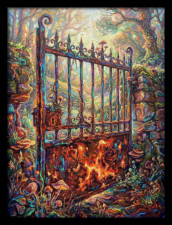 Rusty Gate In Forest
