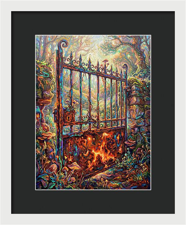 Rusty Gate In Forest