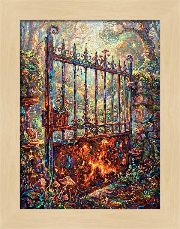 Rusty Gate In Forest